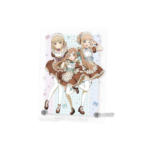 『大室家』アニメ描き下ろし 大室撫子&大室花子&大室櫻子 メイド衣装ver. A6アクリルパネル【202505再販】