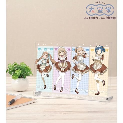 『大室家』アニメ描き下ろし 集合 メイド衣装ver. A4アクリルパネル【202505再販】