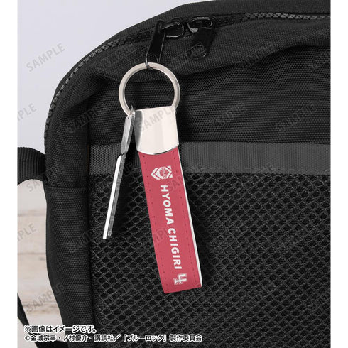 『ブルーロック』千切 豹馬 応援 キーリング付き合皮キーホルダー