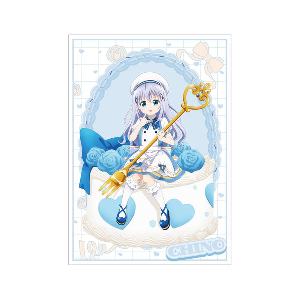 『ご注文はうさぎですか? BLOOM』描き下ろし チノ お座りケーキver. A3マット加工ポスター【202507再販】