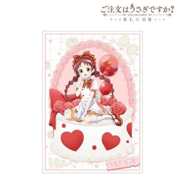 『ご注文はうさぎですか? BLOOM』描き下ろし メグ お座りケーキver. A3マット加工ポスター【202604再販】