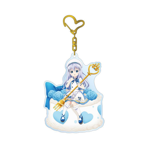 『ご注文はうさぎですか? BLOOM』描き下ろし チノ お座りケーキver. BIGアクリルキーホルダー【202507再販】