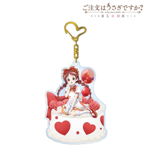 『ご注文はうさぎですか? BLOOM』描き下ろし メグ お座りケーキver. BIGアクリルキーホルダー【202604再販】