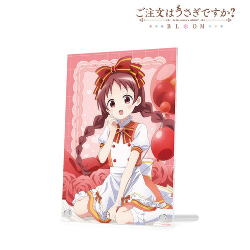 『ご注文はうさぎですか? BLOOM』描き下ろし メグ お座りケーキver. A5アクリルパネル【202507再販】
