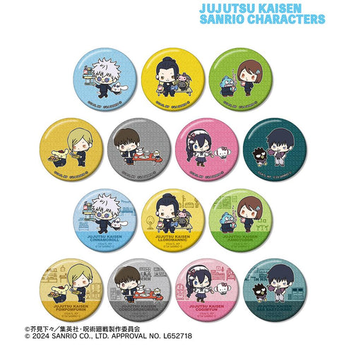 『呪術廻戦×サンリオキャラクターズ』トレーディング 懐玉・玉折 グリッター缶バッジ(単位/BOX)【202502再販】