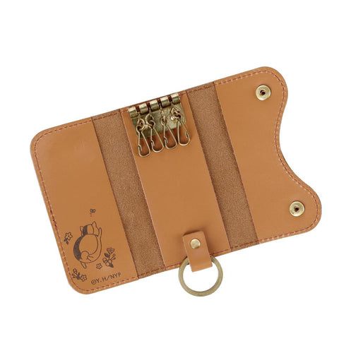 『夏目友人帳』ニャンコ先生 レザーキーケース