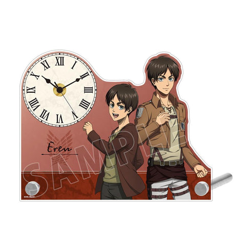 『進撃の巨人』描き下ろし エレン 過去と現在ver. アクリルスタンド時計【202512再販】