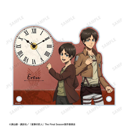 『進撃の巨人』描き下ろし エレン 過去と現在ver. アクリルスタンド時計【202604再販】