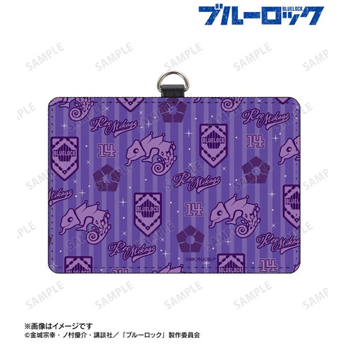 『ブルーロック』御影 玲王 モチーフ柄 ネックストラップ付き2ポケットパスケース【202601再販】