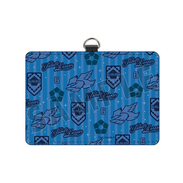 『ブルーロック』烏 旅人 モチーフ柄 ネックストラップ付き2ポケットパスケース【202503再販】