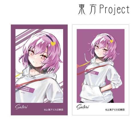 『東方Project』松本能人イラスト 古明地さとり 現代風ファッションver. インスタントカメラ風イラストカード2枚セット