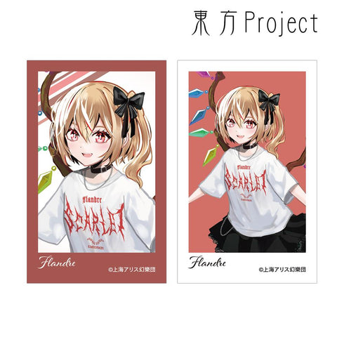 『東方Project』松本能人イラスト フランドール・スカーレット 現代風ファッションver. インスタントカメラ風イラストカード2枚セット