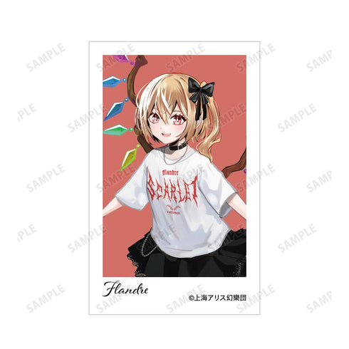 『東方Project』松本能人イラスト フランドール・スカーレット 現代風ファッションver. インスタントカメラ風イラストカード2枚セット