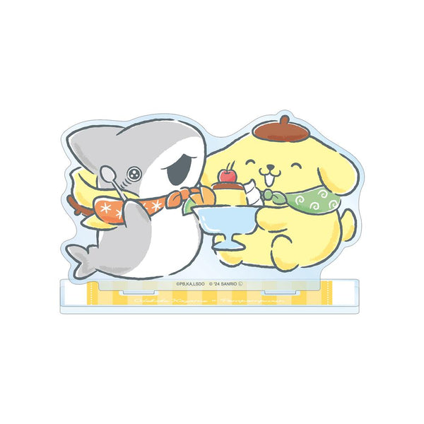 『おでかけ子ザメ×サンリオキャラクターズ』おでかけ子ザメ×ポムポムプリン BIGアクリルスタンド