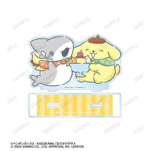 『おでかけ子ザメ×サンリオキャラクターズ』おでかけ子ザメ×ポムポムプリン BIGアクリルスタンド