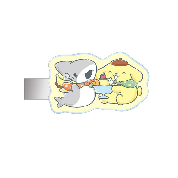 『おでかけ子ザメ×サンリオキャラクターズ』おでかけ子ザメ×ポムポムプリン アクリルヘアクリップ2個セット