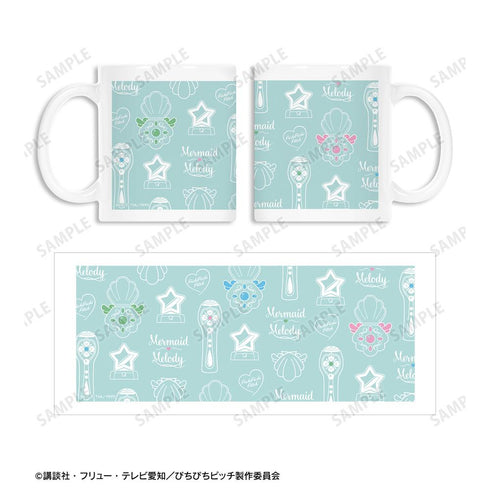 『ぴちぴちピッチ』マーメイドモチーフ柄 マグカップ【202512再販】