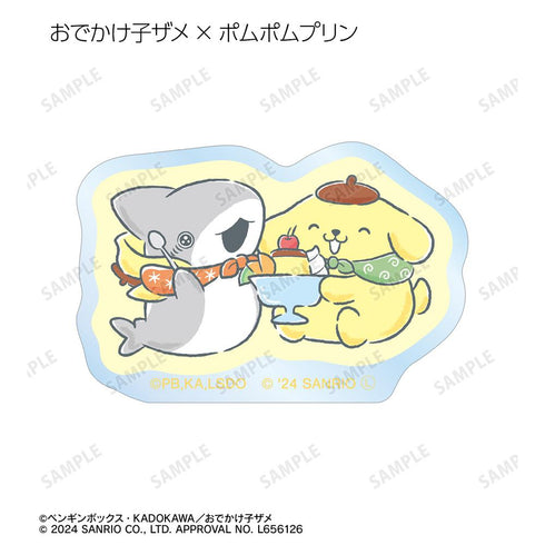 『おでかけ子ザメ×サンリオキャラクターズ』トレーディングアクリルステッカー(単位/BOX)