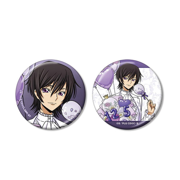 『コードギアス 反逆のルルーシュ』描き下ろし ルルーシュ バースデー2024ver. メタリック缶バッジ2個セット【202511再販】