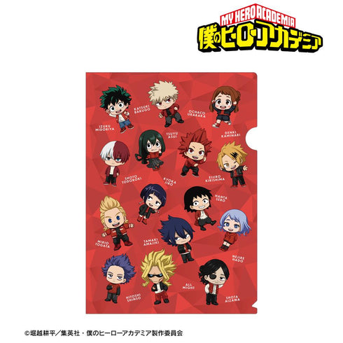 『僕のヒーローアカデミア』集合 ちびキャラ 赤い私服ver. クリアファイル