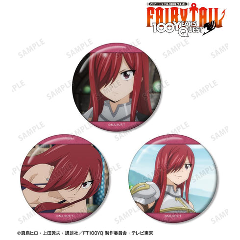 『FAIRY TAIL 100年クエスト』エルザ・スカーレット 場面写缶バッジ3個セット