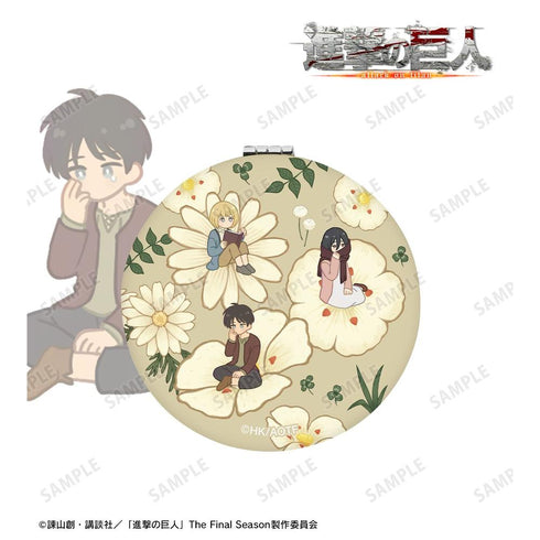 『進撃の巨人』エレン&ミカサ&アルミン Botania 第2弾 折りたたみミラー【202602再販】