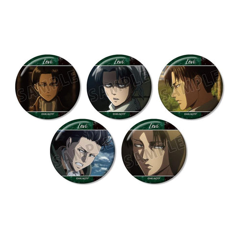 『進撃の巨人』リヴァイ 場面写缶バッジ5個セット【202605再販】
