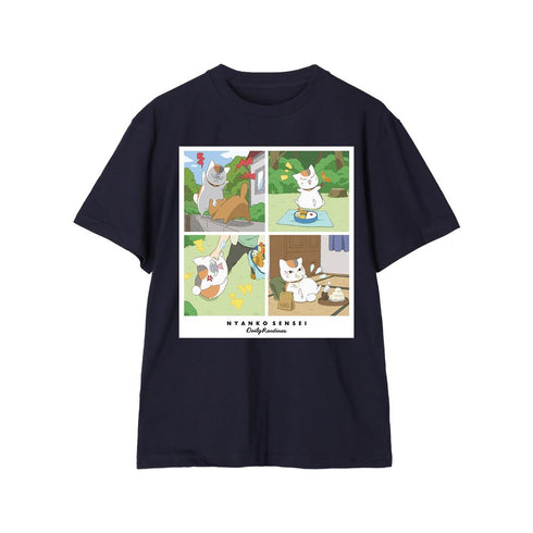 『夏目友人帳』描き下ろし 12時から15時のニャンコ先生 ニャンコ先生の1日ver. Tシャツメンズ【202602再販】