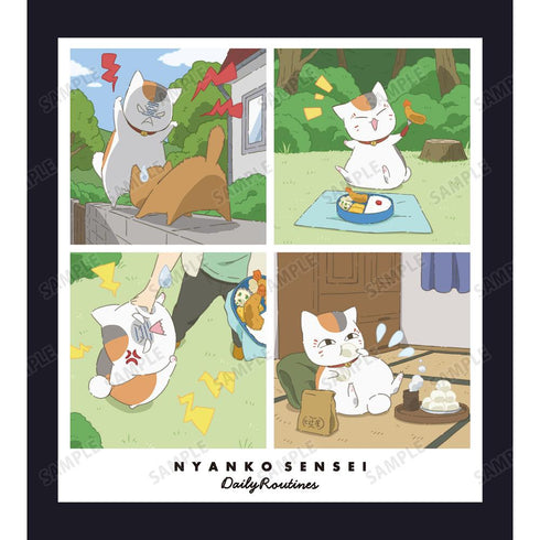 『夏目友人帳』描き下ろし 12時から15時のニャンコ先生 ニャンコ先生の1日ver. Tシャツメンズ