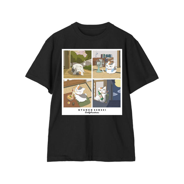 『夏目友人帳』描き下ろし 16時から19時のニャンコ先生 ニャンコ先生の1日ver. Tシャツメンズ【202602再販】