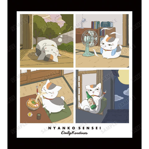 『夏目友人帳』描き下ろし 16時から19時のニャンコ先生 ニャンコ先生の1日ver. バックプリントパーカーメンズ【202602再販】