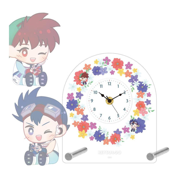 『爆走兄弟レッツ&ゴー!!』星馬 烈&星馬 豪 Botania アクリルスタンド時計【202606再販】