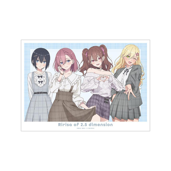 『2.5次元の誘惑』描き下ろし 集合 チェック柄コーデver. A3マット加工ポスター