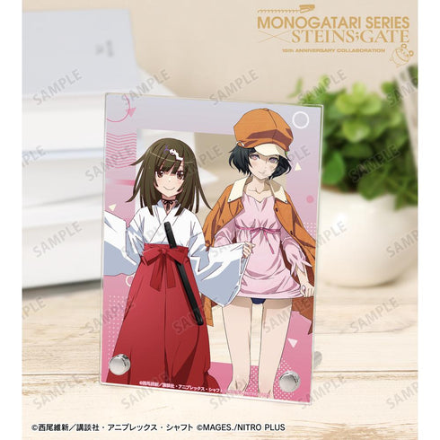 『物語シリーズ×STEINS;GATE』描き下ろし 千石撫子&漆原るか コラボイラストver. A6アクリルパネル
