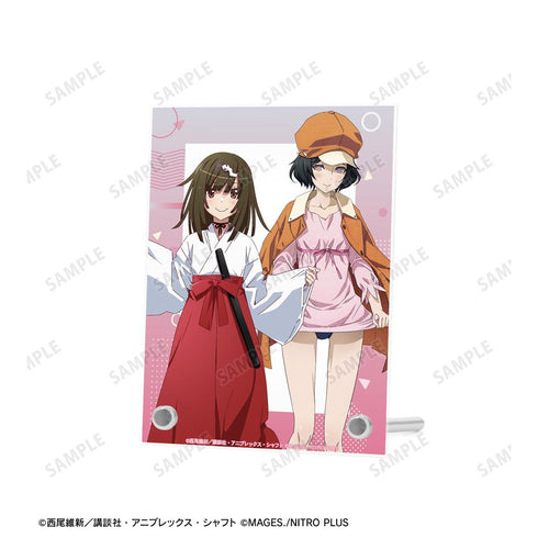 『物語シリーズ×STEINS;GATE』描き下ろし 千石撫子&漆原るか コラボイラストver. A6アクリルパネル