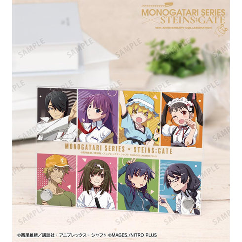 『物語シリーズ×STEINS;GATE』描き下ろし 集合 コラボイラストver. A6アクリルパネル ver.A