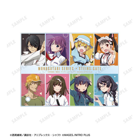 『物語シリーズ×STEINS;GATE』描き下ろし 集合 コラボイラストver. A6アクリルパネル ver.A