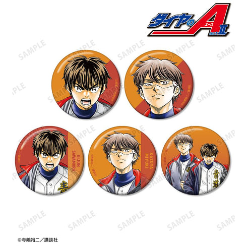 『原作ダイヤのA actII』寺嶋裕二先生 描き下ろし 敢闘精神ver. 缶バッジ5個セット