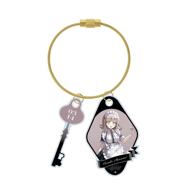 『ダンガンロンパシリーズ』緜さんイラスト 七海千秋 メイド&執事ver. 2連ワイヤーアクリルキーホルダー