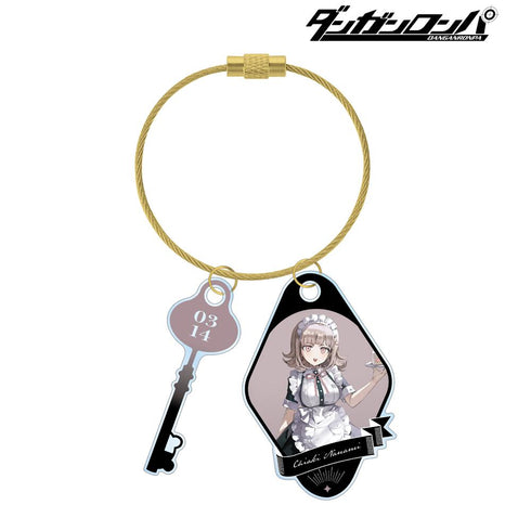 『ダンガンロンパシリーズ』緜さんイラスト 七海千秋 メイド&執事ver. 2連ワイヤーアクリルキーホルダー