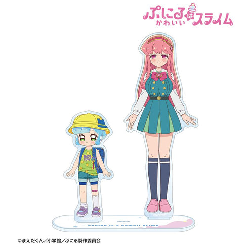 『ぷにるはかわいいスライム』ぴかぴかランドセルのかわいいぷにる&雲母麻美 パーツ付きBIGアクリルスタンド