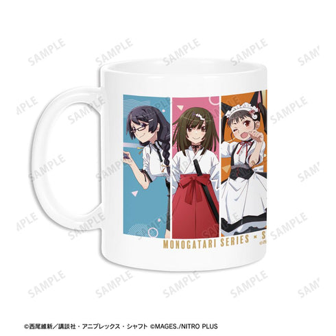 『物語シリーズ×STEINS;GATE』描き下ろし 集合A コラボイラストver. マグカップ