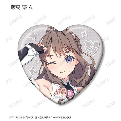 『ラブライブ!蓮ノ空女学院スクールアイドルクラブ』描き下ろし ファンファーレ!!! トレーディングハート型缶バッジ(単位/BOX)