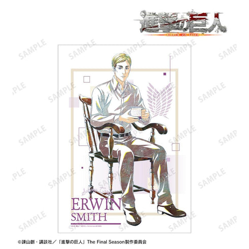 『進撃の巨人』描き下ろし エルヴィン ティータイムver. Ani-Art A3マット加工ポスター【202608再販】