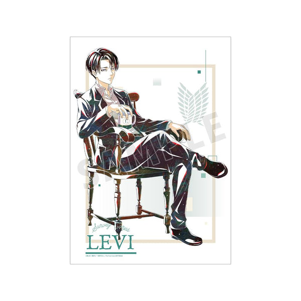 『進撃の巨人』描き下ろし リヴァイ ティータイムver. Ani-Art A3マット加工ポスター【202512再販】