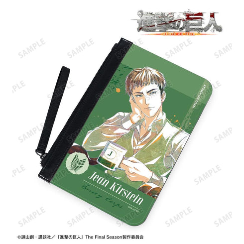 『進撃の巨人』描き下ろし ジャン ティータイムver. Ani-Art PUレザーフラットポーチ【202608再販】