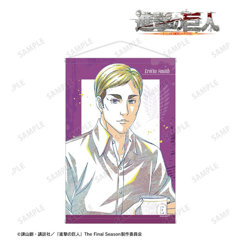 『進撃の巨人』描き下ろし エルヴィン ティータイムver. Ani-Art B2タペストリー【202608再販】