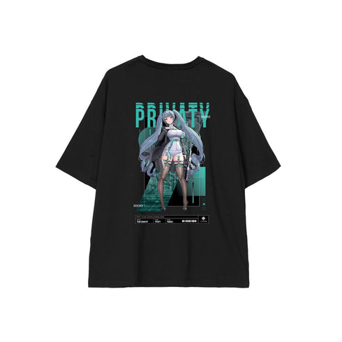 『勝利の女神:NIKKE』LOVECACAOさんイラスト プリバティ タクティカルファッションver. BIGシルエットTシャツユニセックス