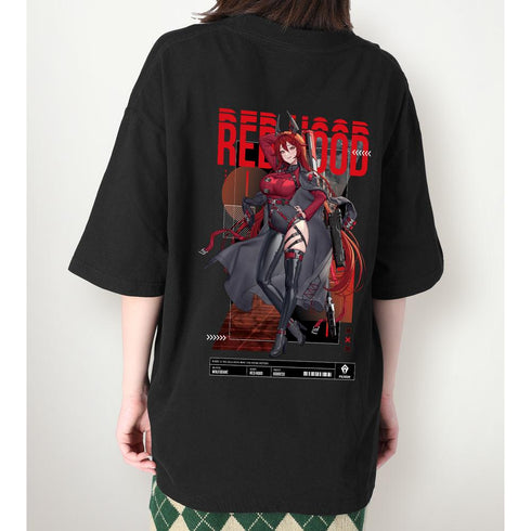 『勝利の女神:NIKKE』LOVECACAOさんイラスト レッドフード タクティカルファッションver. BIGシルエットTシャツユニセックス