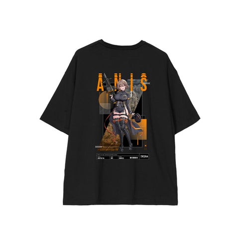 『勝利の女神:NIKKE』LOVECACAOさんイラスト アニス タクティカルファッションver. BIGシルエットTシャツユニセックス